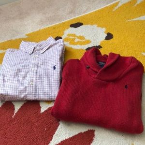 Lot of Boys Ralph Lauren Sweater and Shirt EUC